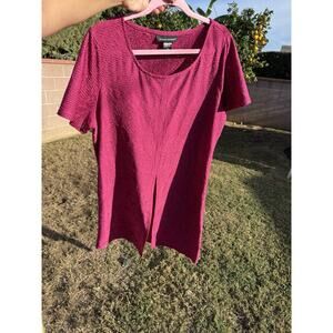 Ashley Stewart Pink Purple Fuchsia Cover Up Dress Size 14/16 Semi Sheer